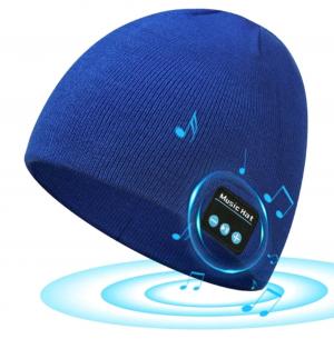 knitted hat music headphone