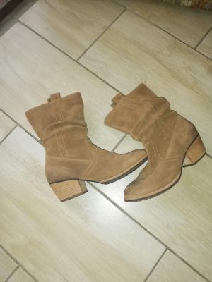 Brown suede leather shoes