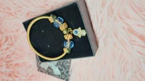 beautiful  charm bracelet with.box