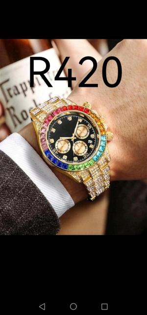 Gold rainbow watch
