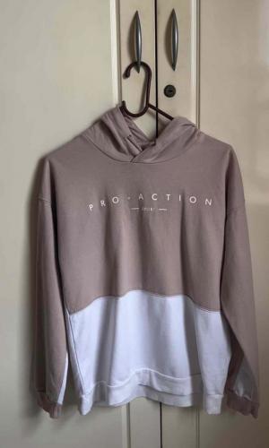 Pro-action pink + white sweater