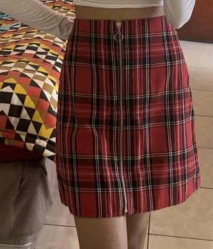 Red checkered skirt.Size small