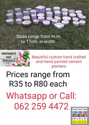 Custom hand crafted planters