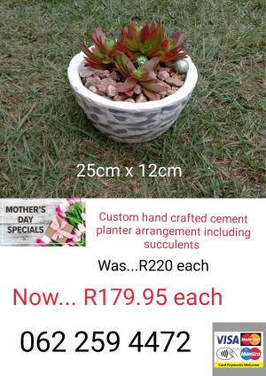 Custom hand crafted planters