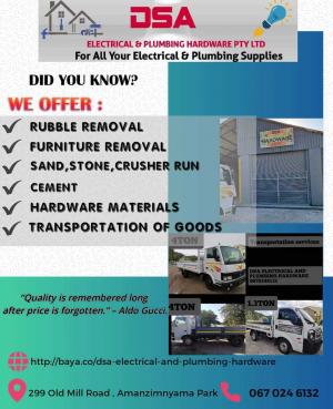 Dsa hardware and truck hire Tongaat 