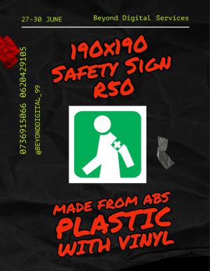 190x190 Safety Sign Board