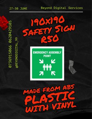190x190 Safety Sign Board