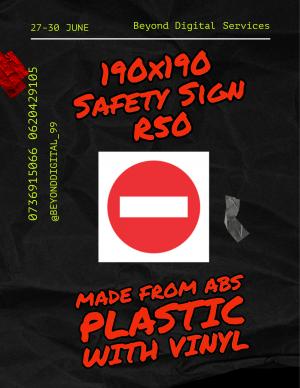 190x190 Safety Sign Board