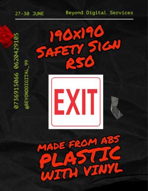 190x190 Safety Sign Board