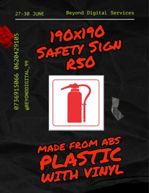 190x190 Safety Sign Board