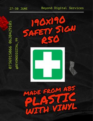 190x190 Safety Sign Board