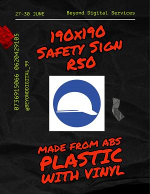 190x190 Safety Sign Board