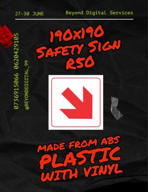190x190 Safety Sign Board