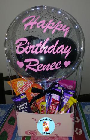 Personalised balloon goodie box