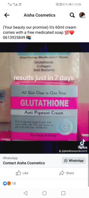 Glutathione pigmentation