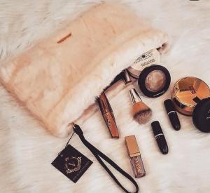 Fluffy cosmetic bags