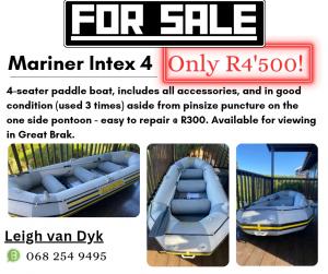 Mariner Intex 4 Paddle Boat