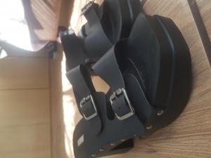 Women platform heel sandals.