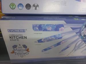 corrugated kitchen knife set