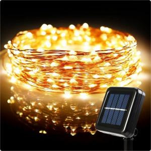 Solar Powered Copper Wire Fairy Light 200 LED 20M  R170  Available in Warm White White MultiColour
