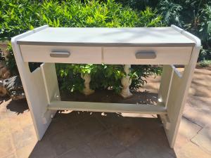 Bright Grey and White Student Desk