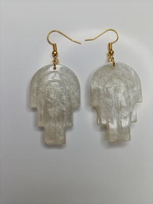 Angel Temple White and Gold earrings