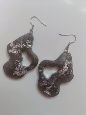 silver funky earrings