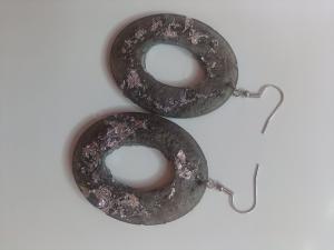 silver oval earrings