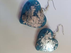 Large heart earrings