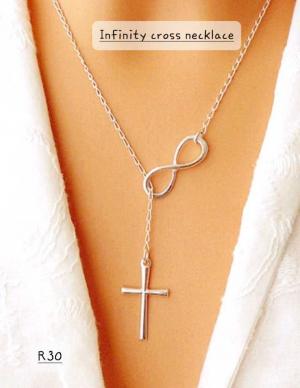 Infinity cross necklace