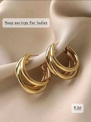 Gold plated hoop earnings