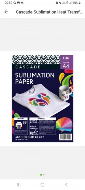 Sublimation Heat transfer paper