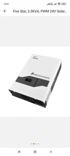 Fivestar 3.5kva 24 volt PWM inverter