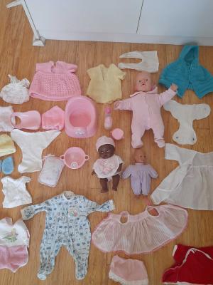 Dolls collection with clothes