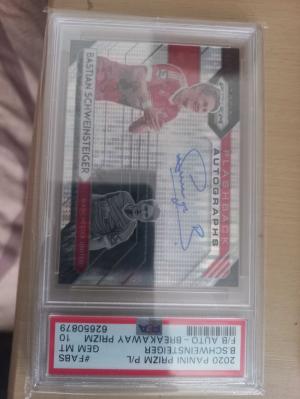 2020 PSA graded prizm autographed Bastian schweinsteiger card