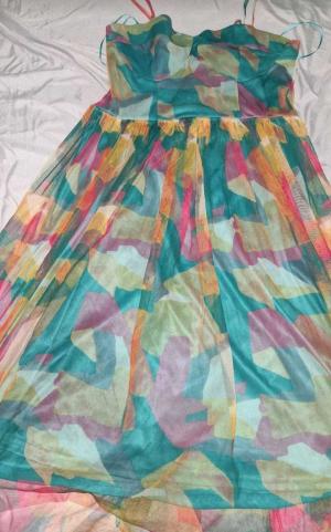 Multicolored Cocktail Dress