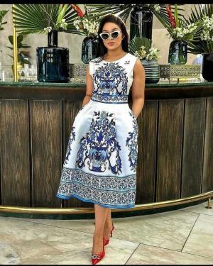 Vintage Style Midi Dress