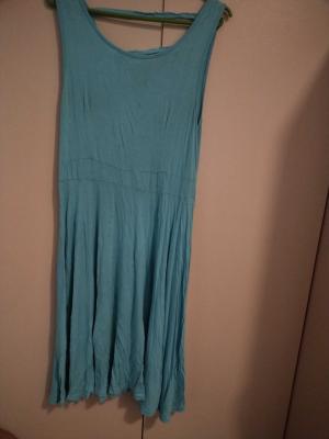 Medium size, below the knee summer terquoise dress