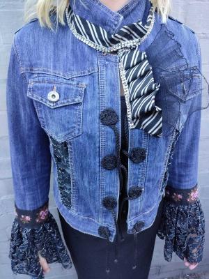 Upcycled denim jacket