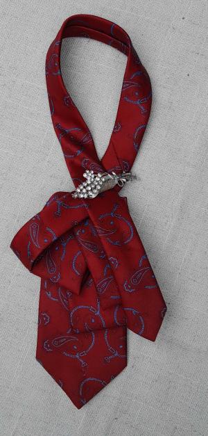 Old ties upcycled into ascot ties 