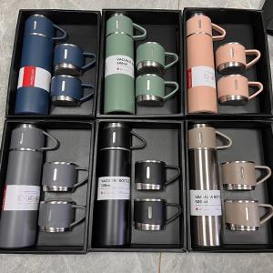 3 PC PORTABLE INSULATED FLASK SET