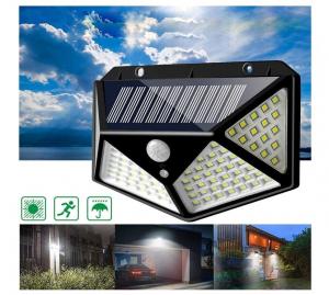 100 LED SOLAR OUTDOOR WALL LIGHT WITH MOTION SENSOR