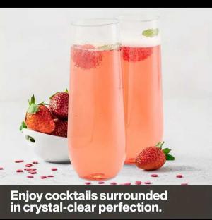 Stem-less champagne flutes