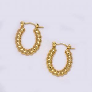 Stainless steel twisted hoops - SSYE5263