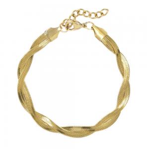 Stainless steel twisted herringbone bracelet - SSYB4731