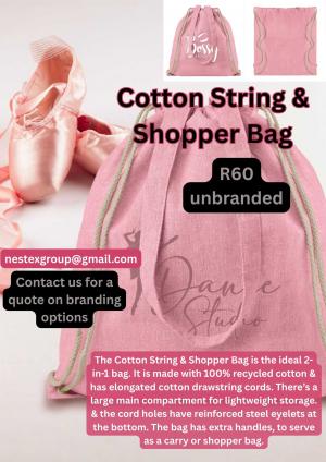 Cotton String & Shopper Bag - Pink