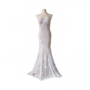 Laced fit and flare wedding dress