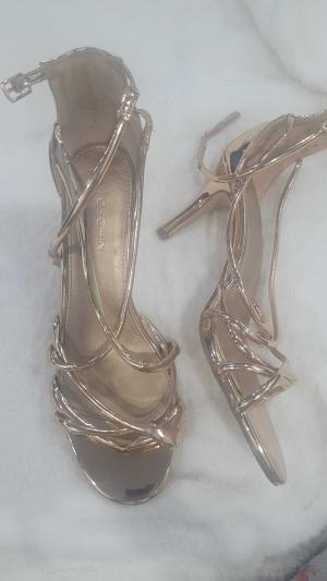 ladies gold high heel