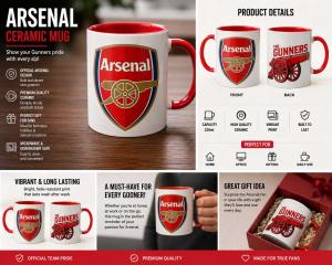 Arsenal Themed Mug