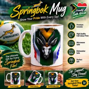 Springbok Themed Mug